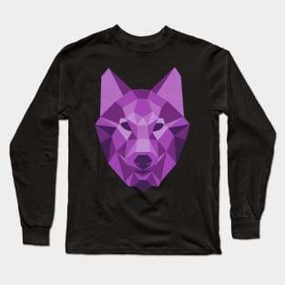 Geometric Wolf Long Sleeve T-Shirt